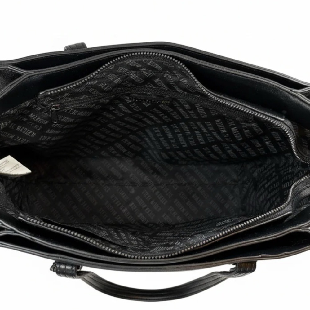 Steve Madden Black Embossed Tote Bag - Picture 3 of 5